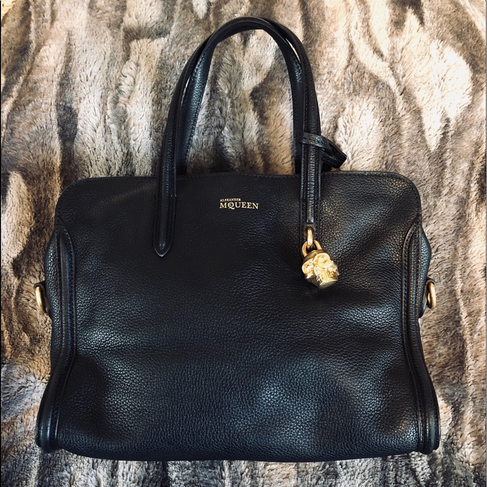 Alexander McQueen Black Leather Handbag